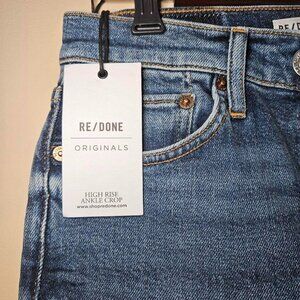 NWT Re/Done High Rise Ankle Crop!  Size 26